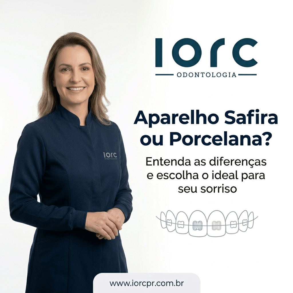 Diferença entre aparelho safira e porcelana - IORC Odontologia